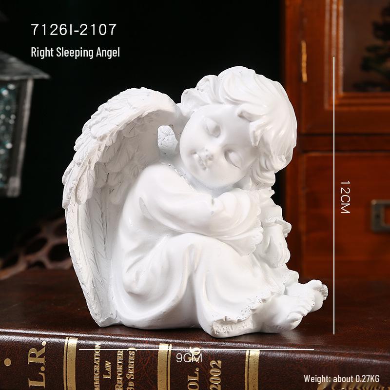 Европейская ретро фигурка ангела - Статуэтка девочки из гипса для церковных свадеб и фотосессий