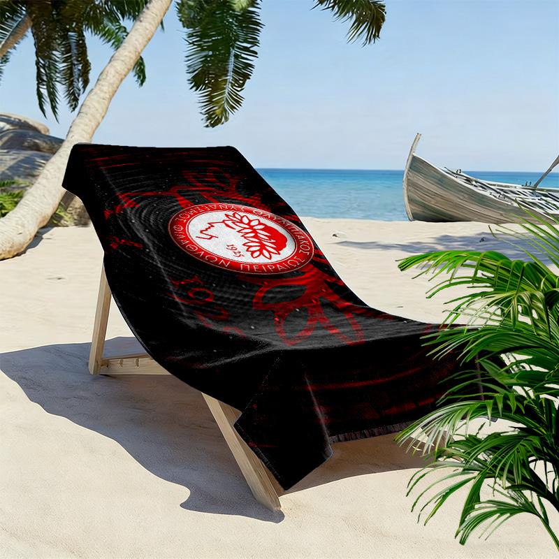 Olympiacos F.C Print Beach Towel, Large Soft Quick Dry Towel for Beach Camping Swimming