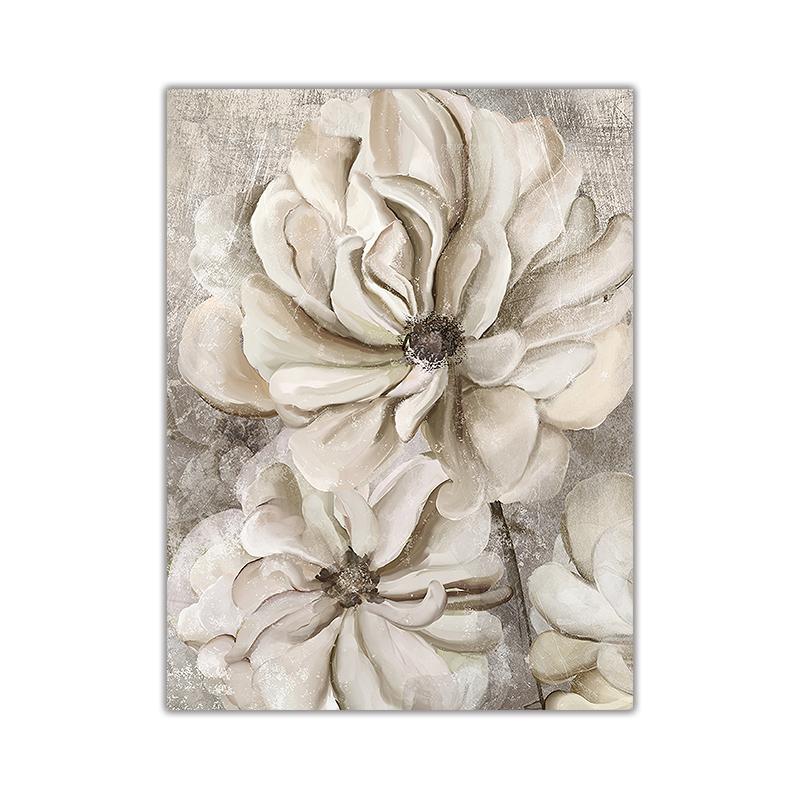 Холст Абстрактная живопись Скандинавский постер Настенное искусство Цветы Плакаты и принты Современный прозрачный цветок Декор для гостиной
