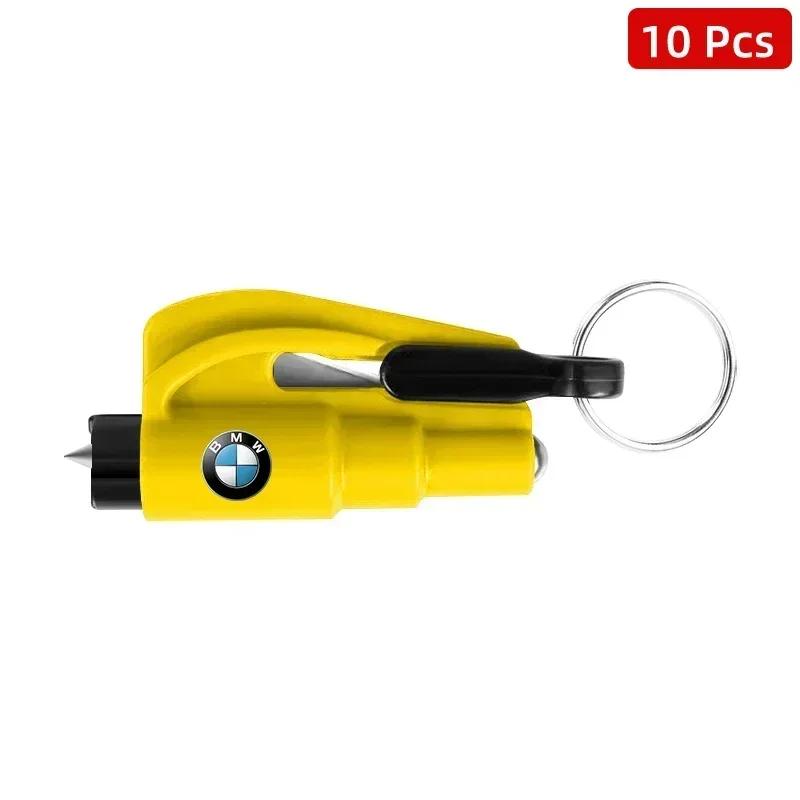 10pcs 2-in-1 Car Safety Hammer Auto Emergency Glass Window Breaker Car Tool BMW 320i 325i 320Li 325Li 330Li X7 X3 X4 X5 X6 E39