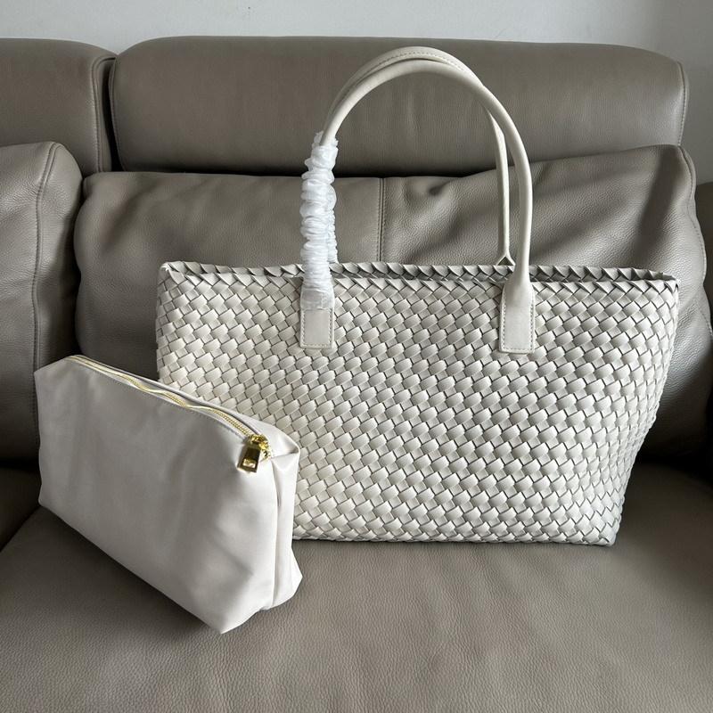 2025 Новая женская сумка из натуральной кожи, плетеная вручную сумка, большая вместимость, сумка для матери и ребенка, корзина для овощей, ручная сумка через плечо, крест