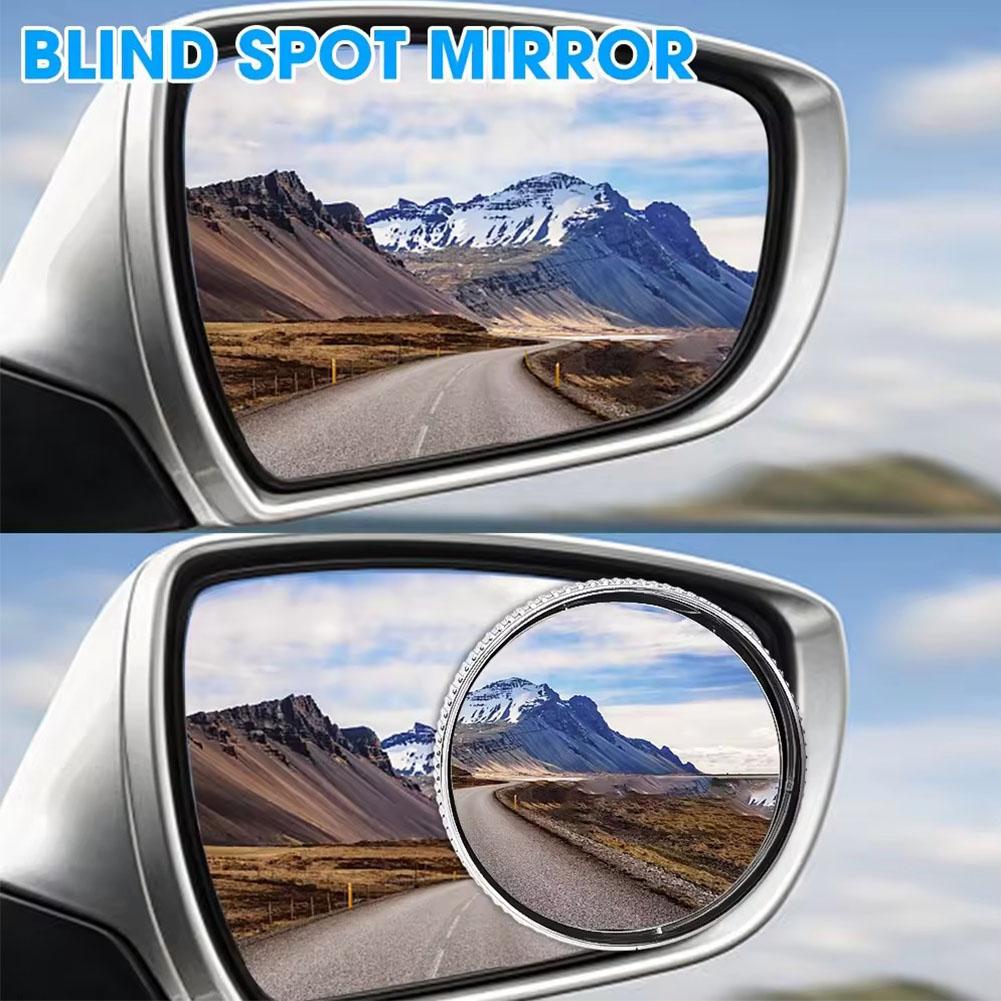 1Pair Blind Spot Mirror For Car Traffic Mirror Car Rear View Mirror 360 Degree Suck Cup Parking Assistant Convex Round Mirr X2Q5