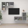 VidaXL Wall-Mounted TV Cabinets, 4 Pcs Concrete Grey Chipboard