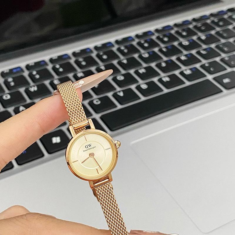 DANIEL WELLINGTON Европейские и американские часы Часы кварцевый механизм стальной ремешок 19 мм золотой циферблат женские часы подарочная коробка DW00100741