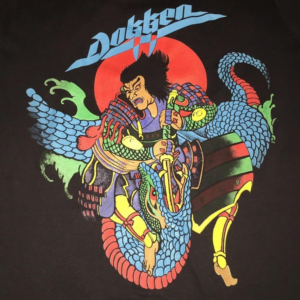 Новая мужская черная футболка с коротким рукавом группы Dokken, унисекс