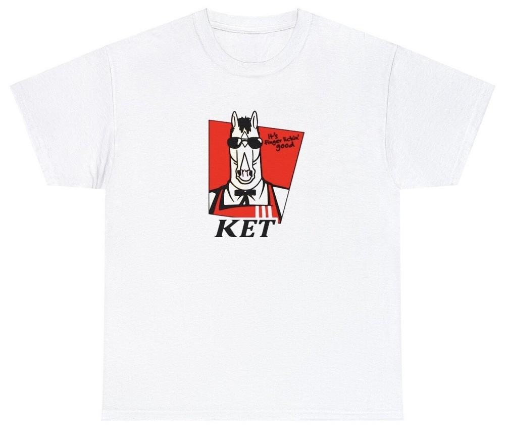 Кетамин Футболка Смешная KFC Лошадь Кетамин Любитель Фастфуда Фуди Юмор Футболка Унисекс