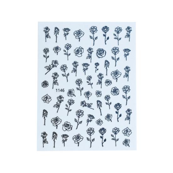 Nail Sticker Exquisite Pattern Strong Stickiness Removable Allergy Free Self Adhesive Decorative No Odor