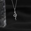 Zircon Snake Necklace Women Fashionable Minimalist Clavicle Chain Versatile Jewelry