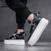Повседневная обувь мужская на толстой подошве белая обувь мужская тренд уличный европейский маффин низ, национальный тренд фанат увеличивающая рост обувь в наличии
