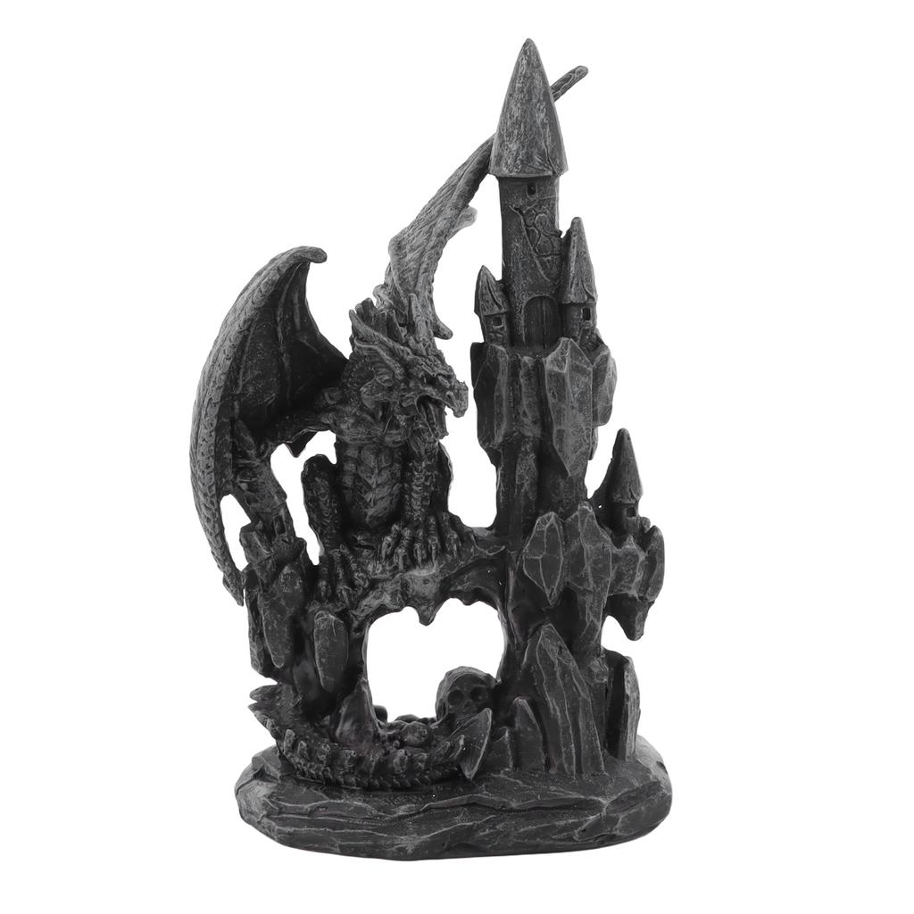 Dragon Statue Sculpture UV Protection Coating Resin Dragon Figurines Decoration for Halloween Prop