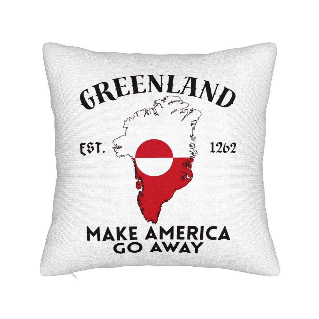 Nu Det Nu uk Greenland flag Pillowcase Polyester Cushion Cover Gift MAGA Throw Pillow Case Cover Home Zippered 4040cm