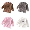 Baby Warm Top Long Sleeved Elastic T-Shirt Solid Color Kids Top