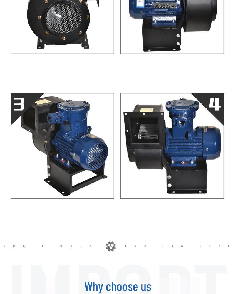 CY200EX Explosion-Proof Fan BT4 Grade 1.5kW 380V Suction & Blowing for Explosive Gas
