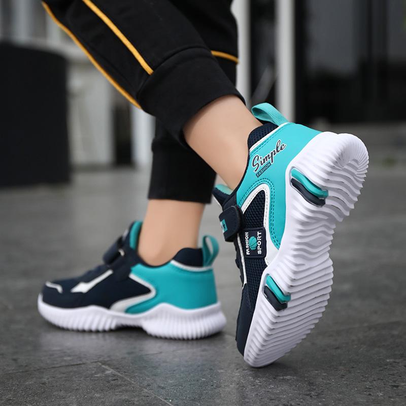 Весенне-осенняя детская спортивная обувь из сетчатого дышащего материала на липучке для мальчиков и девочек, сверхлегкая детская спортивная обувь из ЭВА