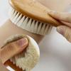 Деревянная расческа для новорожденных, щетка для натуральных волос, мягкая щетина, скраб для ванны, душа, инструменты