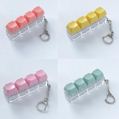 Кнопка Keycap Fidget Keychain Нажимная клавиатура Кнопка Снятие стресса Игрушка для детей и взрослых Портативный гаджет Творческий подарок на день рождения