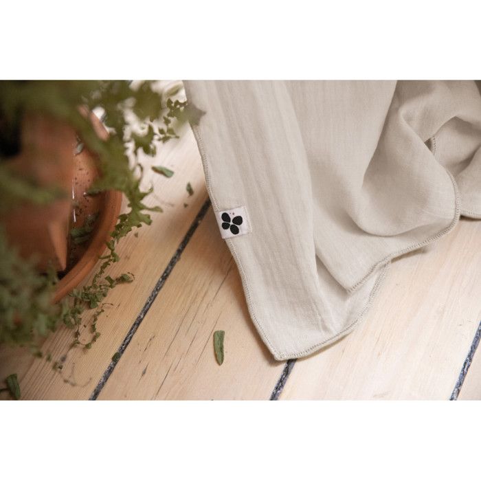 Комплект из 2 регулируемых штор + 8 колец-клипс "Gaîa" 140 х 300 см "Хлопковая марля" - Gaïa Pampa