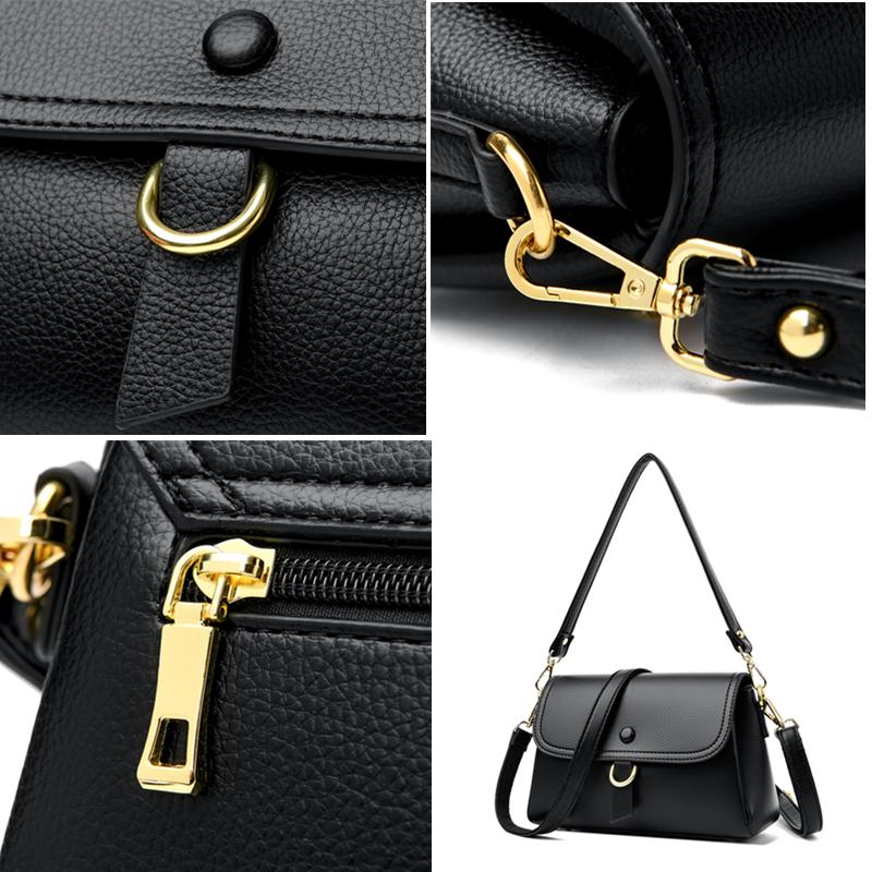 High Quality Leather Messenger Bag for Women Fashion and Elegance Shoulder Bag Designer Female Purse New