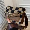 Checkerboard Mini Fabric Flap Crossbody Sling Bags for Women  Luxury Brand Design Handbag Simple Shoulder Bag Handbags