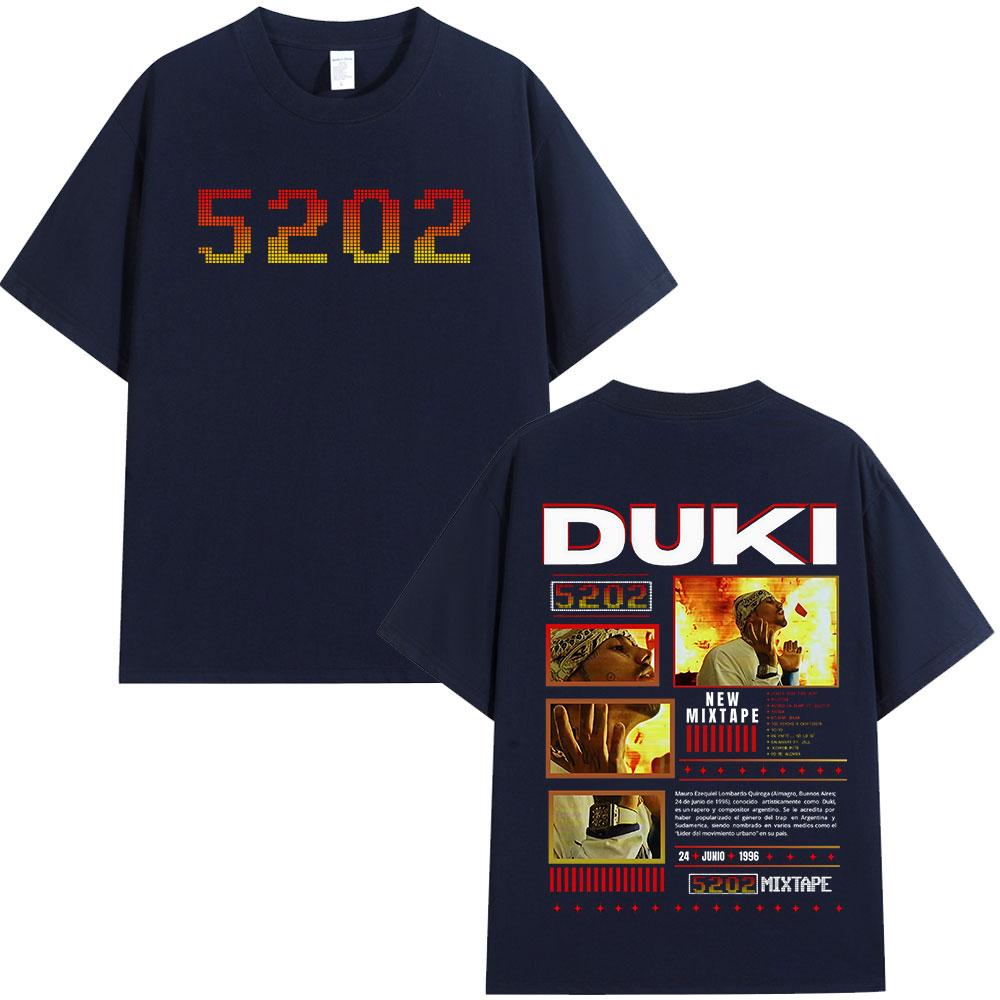Rapper Duki 5202 MIXTAPE Merch Tshirt Unisexs Women Clothing Cotton Oversized Tshirts Fashion Hip Hop Short Sleeve T Shirts Tops