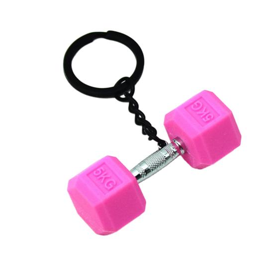 Mini Dumbbell Pendant Keychain Bag Cell Phone Wallet Durable Decorative Keyring Handbag Car Decoration Accessory