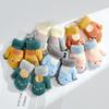 0-3 Years Old Children's Winter Knitted Warm Gloves with Velvet and Thickened Cartoon Cute Halterneck To Protect Fingers From The Cold