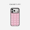CASETiFY Чехол для телефона iPhone с рисунком Сердечко и Бантик, с Прозрачно-Черной Рамкой