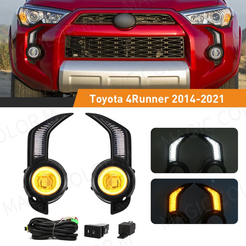LED DRL For Toyota 4 Runner 4Runner 2014 2015 2016 2017 2018 2019 2020 2025 Daytime Running Light Car Fog Lamp White Yellow 12V