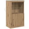 LED Sideboard 60.5 x 37 x 100 cm Engineered Wood Artisan Oak