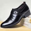 Fashion Classic Men Dress Shoes Slip On PU Leather Shoes for Men Plus Size Point Toe Business Casual Men Formal Shoes for Wedding 2024