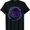 Черная Фиолетовая Роза Цветочная Футболка