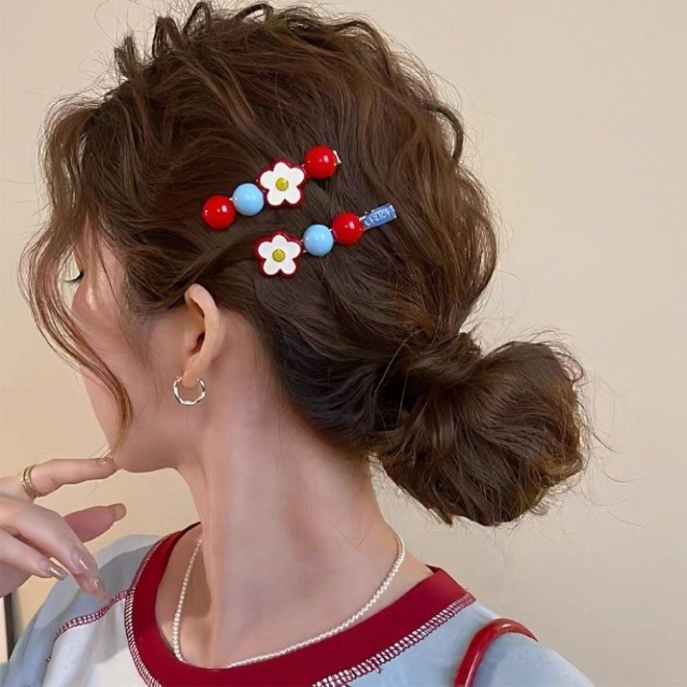 Rock Sugar Hawthorn Flower Hair Clip Sweet Broken Clips Fashion Barrettes for Woman Girls