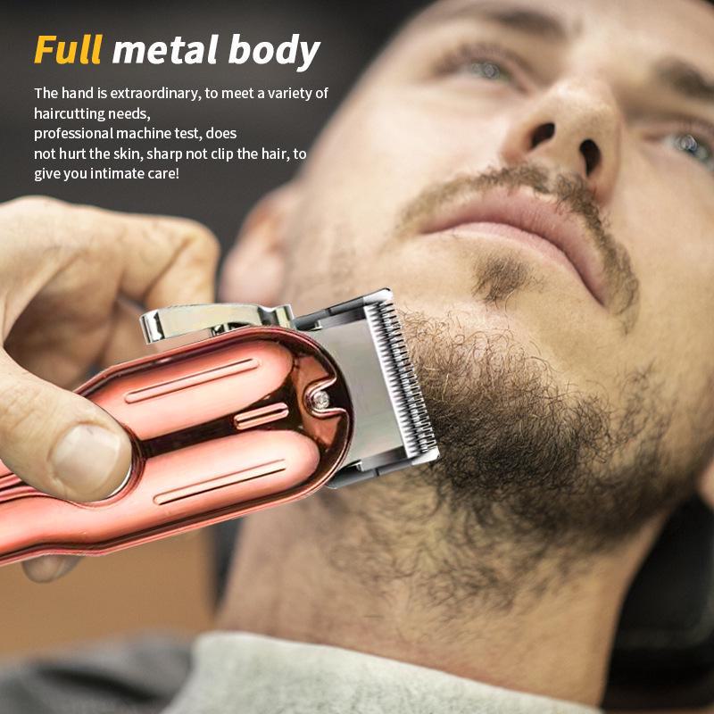 Professional LCD Hair Clipper with USB Charging for Hairdressing