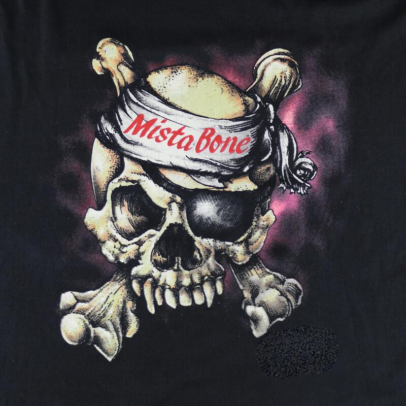 Vintage 1989 Great White Mista Bone Cotton Black Full Size Unisex Shirt J825