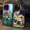 M-Чехол для телефона с аниме Made In Abyss для iPhone 17,16,15,14,13,12,11,Pro Max,Plus Конфетный Серебристый Чехол