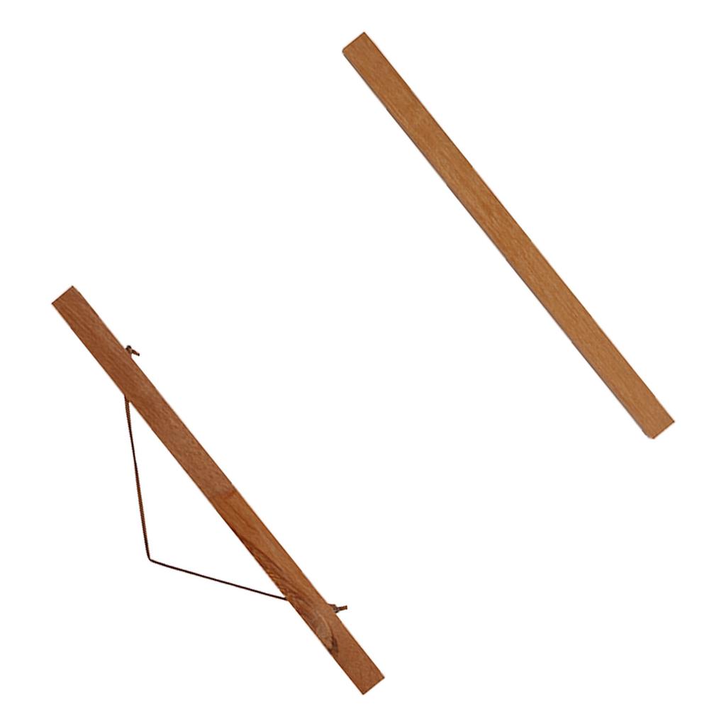 Modern Magnetic Sawdust Photo Frame DIY Poster Scroll Prints Artwork Hanger Teak Wood 50cm