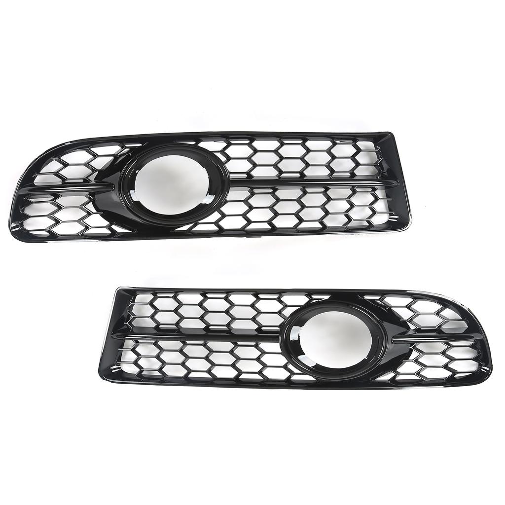 1 пара решеток для противотуманных фар 8E0807681F глянцевая черная сменная крышка для противотуманных фар для A4 B7