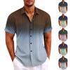 Гавайская рубашка для мужчин, мужские винтажные рубашки для боулинга на пуговицах, летняя пляжная рубашка с коротким рукавом