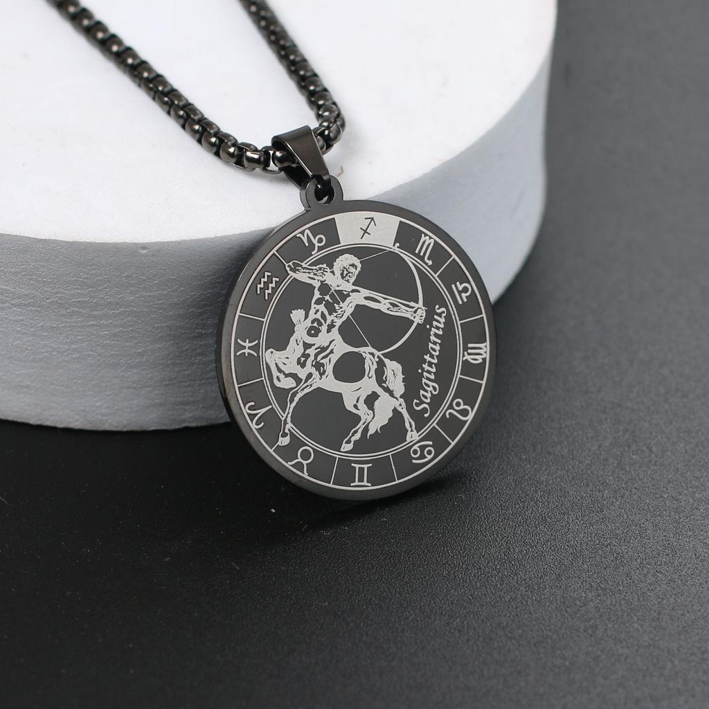 Ожерелье со знаком зодиака для мужчин и женщин лучшему другу, собачьи жетоны, подарок на день рождения, ожерелье с 12 созвездиями, кулон, ювелирное изделие для пары, подарок