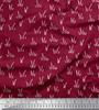 Red Japan Crepe Satin Fabric Brush Stroke Abstract Fabric Prints By Metre 42 Inch