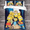 Микрофибровый постельный комплект The S/impsons, 3D-принт, пододеяльник, наволочка, на молнии, мягкое покрывало-одеяло для мужчин, женщин, детей
