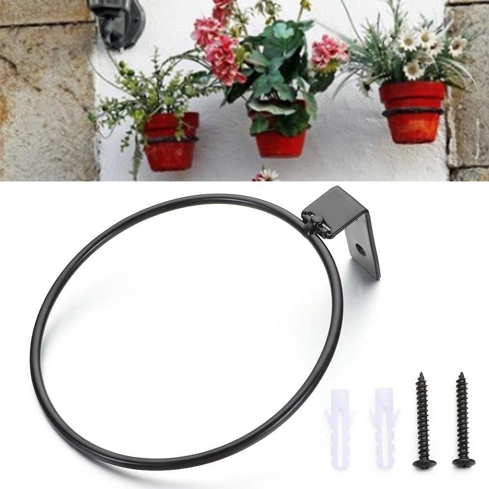 Металлический держатель для цветочного горшка, кольцо, настенное крепление, стойка для цветов, прочная подставка для горшка, перила