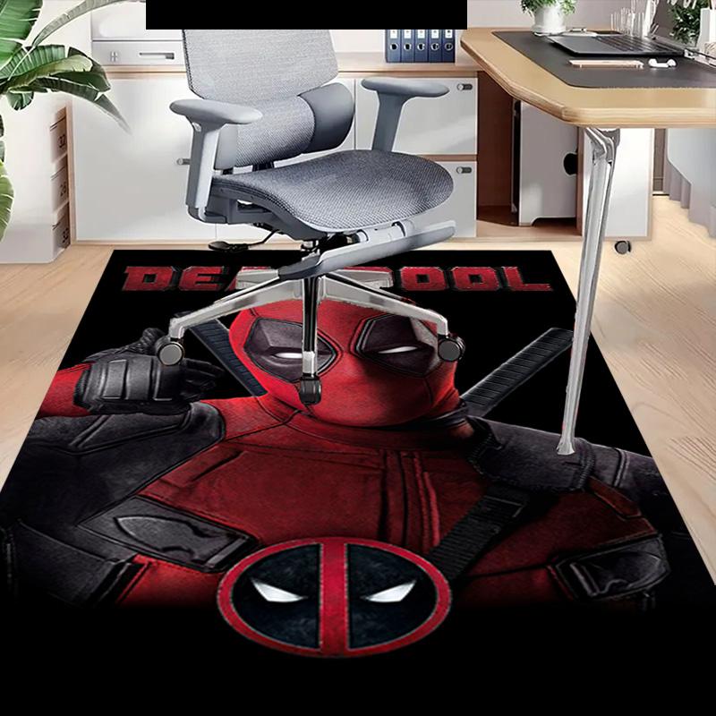 Deadpool'S Iconic Pose Carpet For Playroom Bedroom Living Room Sofa Home Decorkids Game Area Rug Nonslip Floor Mat