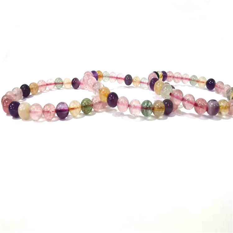 Natural Crystal Bracelet Strawberry Quartz Amethyst Hair Crystal Fu Lu Shou Crystal Super Eight Super Seven Bracelet