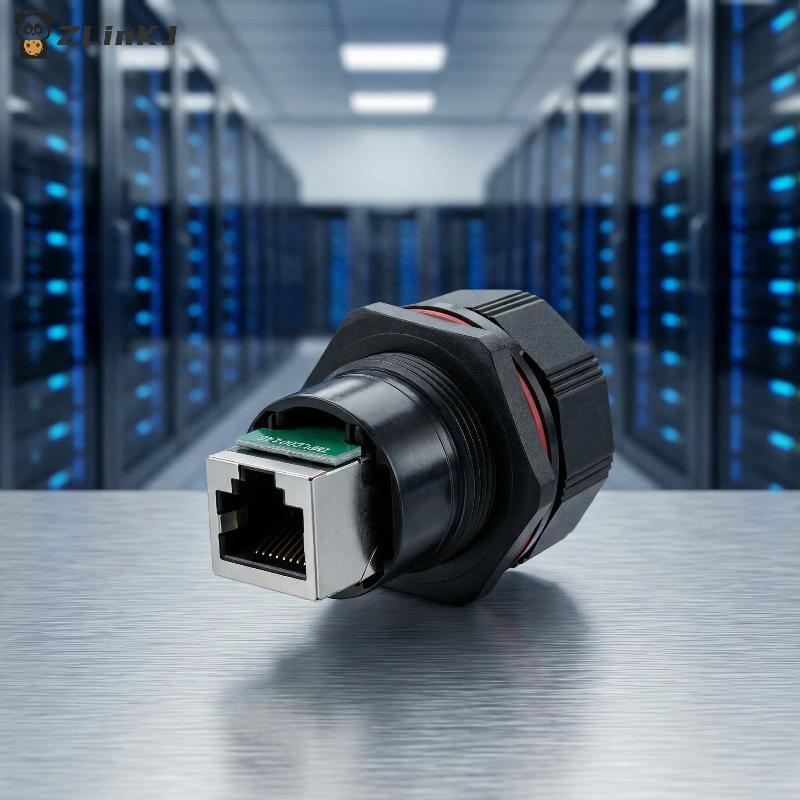 Водонепроницаемый сетевой адаптер Ethernet RJ45 с пылезащитной крышкой для наружной передачи сигнала и защиты
