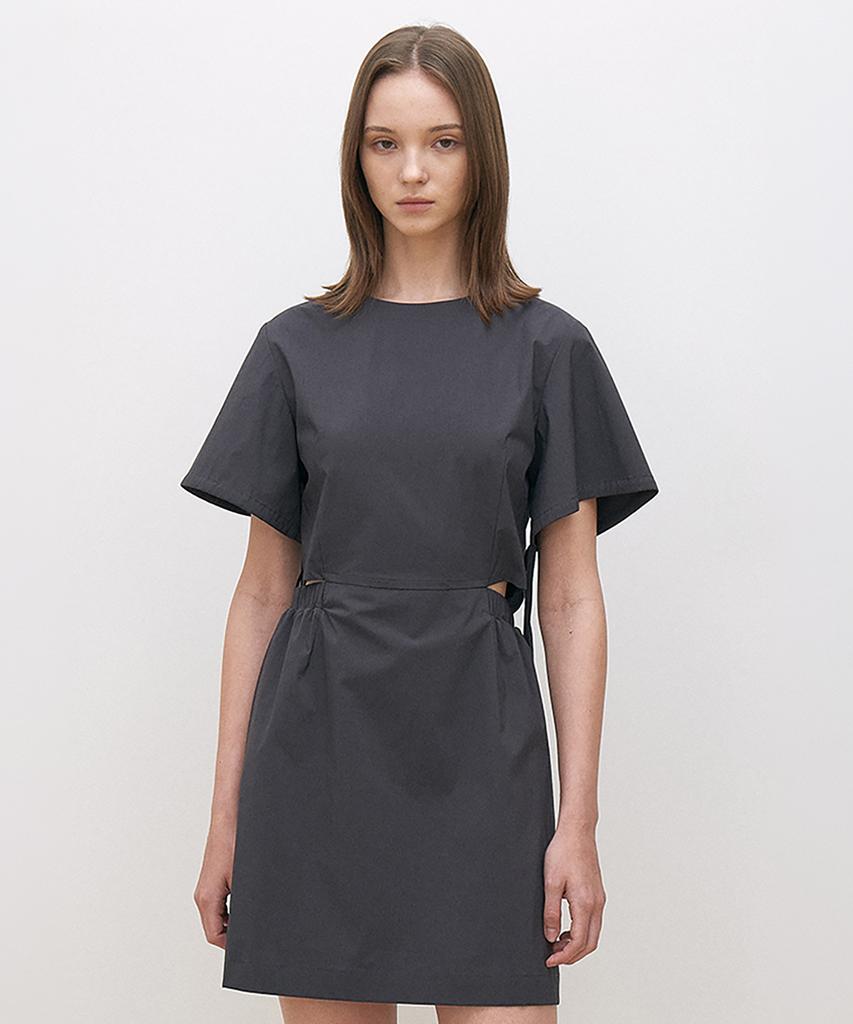 Seutimillon Back-Point Puff Sleeve Mini Dress_Charcoal