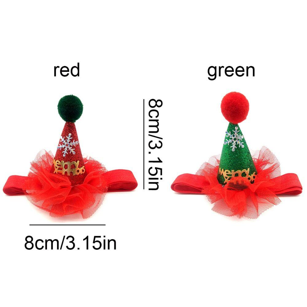 Adjustable Strap Christmas Dog Hat Conical Shape Pet Xmas Cap Dog Snowman Cap Cosplay Party