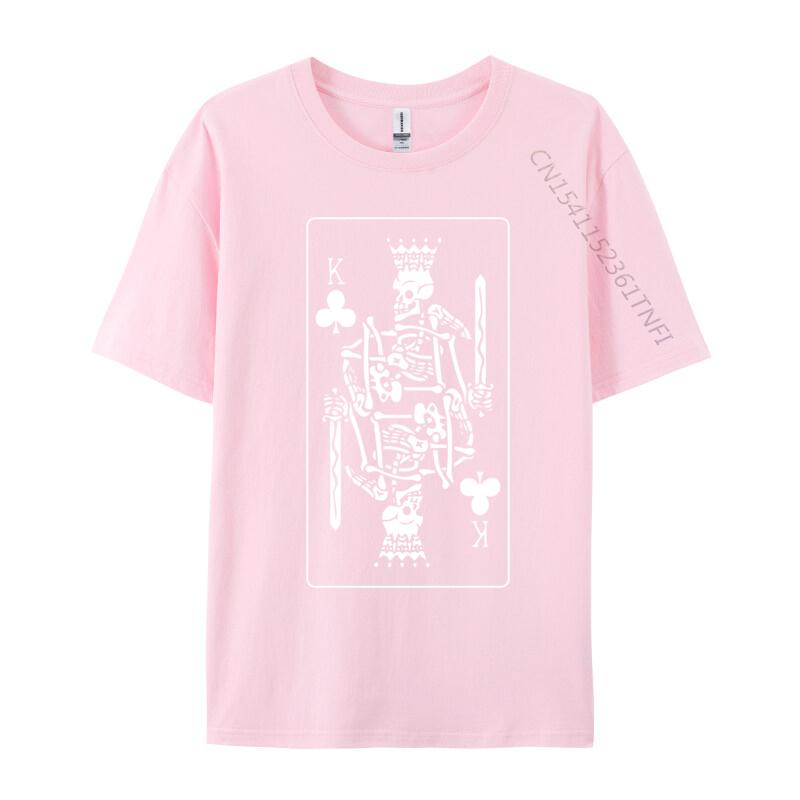 King Card Halloween Costume Funny Skull Skeleton Unisex TShirts Cute Round Neck Design Short Sleeve 100 Cotton Unisex Tshirts