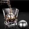 Set of 2 Stainless Steel Reusable Ice Balls, No-Melting Ice Cubes, Perfect for Whiskey, Gift