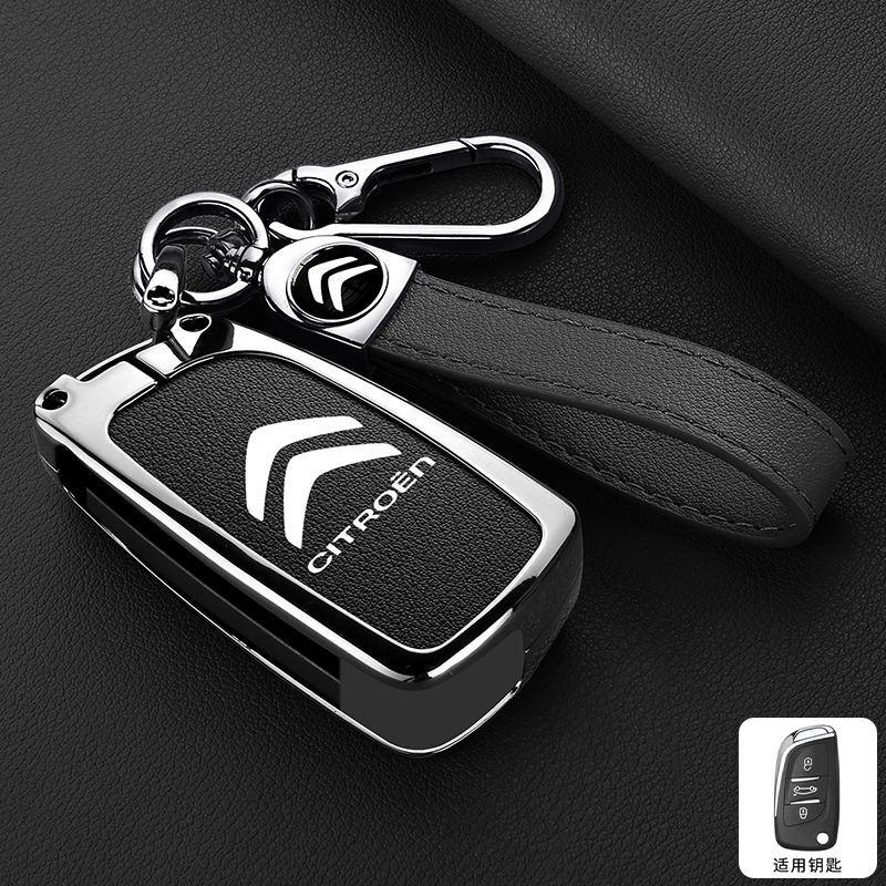 APF2 Leather Car Key Holder Car Keychain Bag Organizer Car Key Case For Citroen C1 C2 C3 C4 C5 C6 C8 C4L C3L C3-XR PICASSO Aircross